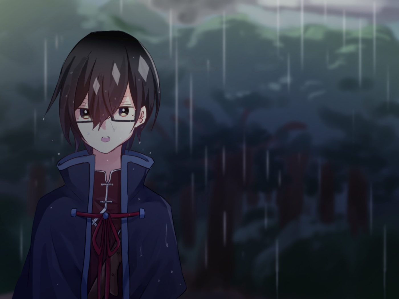 『雨ふる森にて』